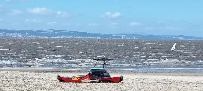 Kitesurfing at Alcochete